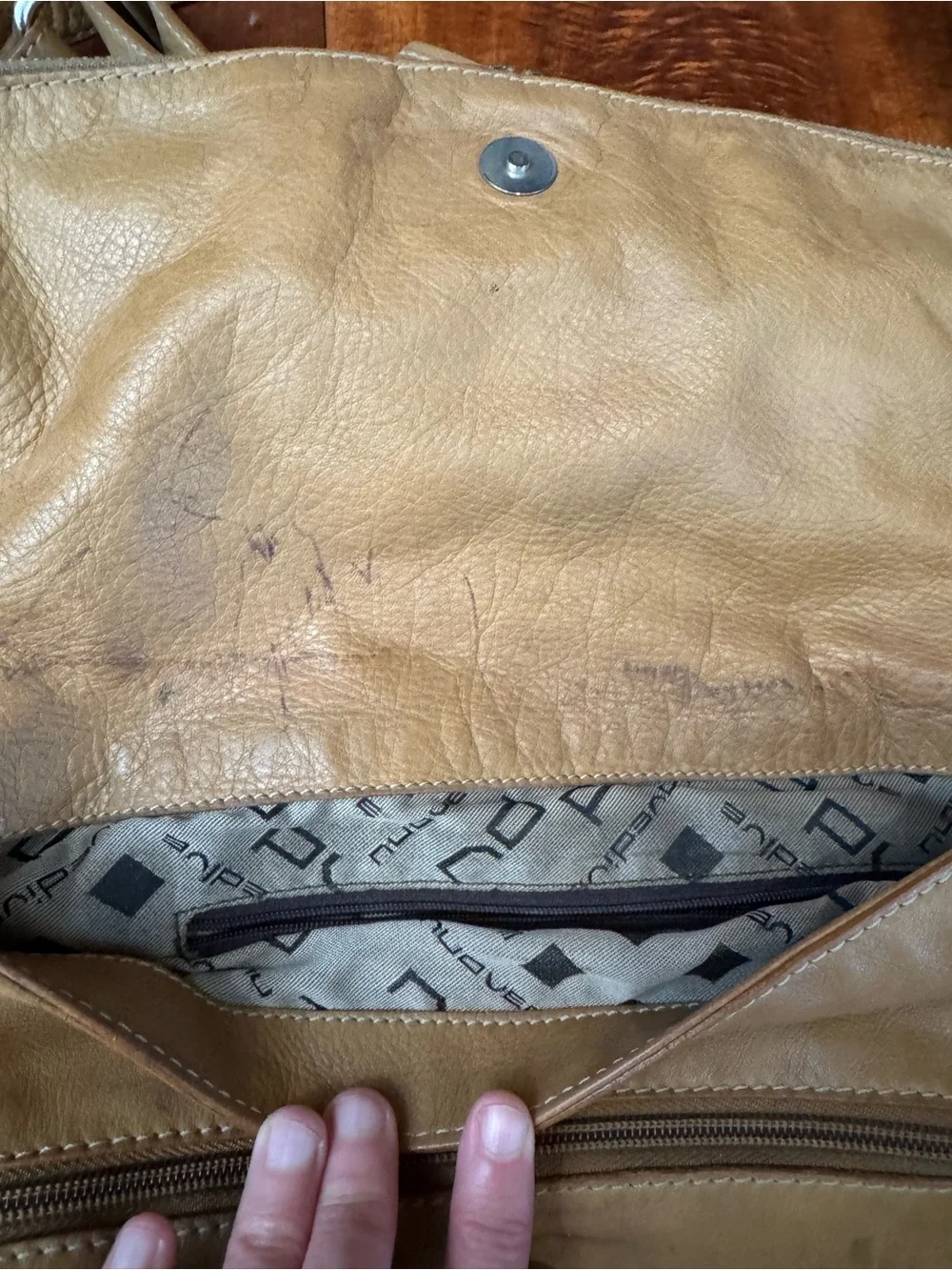 Tan Leather Crossbody Laptop Bag - Women Laptop Bag